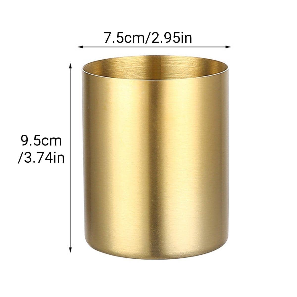 Stainless Steel Round Pen Holder Desk Organiser for Office - view 3