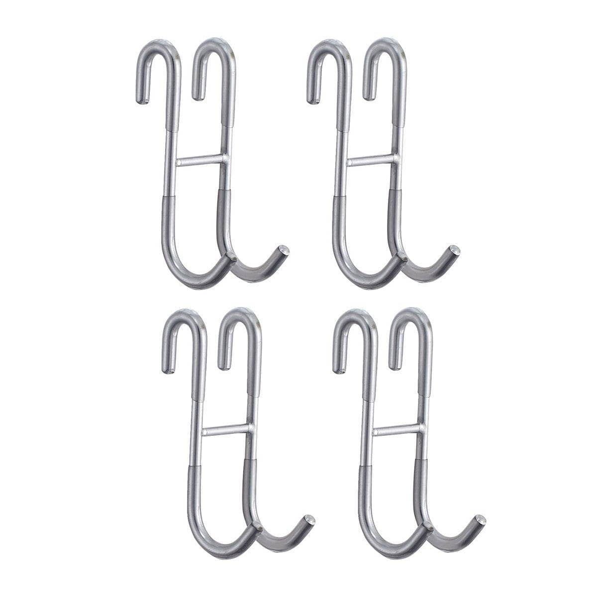 Stainless Steel S-Shape Double Hooks, 4 Pack, Silver - view 2