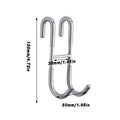 Stainless Steel S-Shape Double Hooks, 4 Pack, Silver - view 3