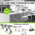 Stainless Steel S Shape Hooks - Large 12 cm, Pack of 20 - view 2