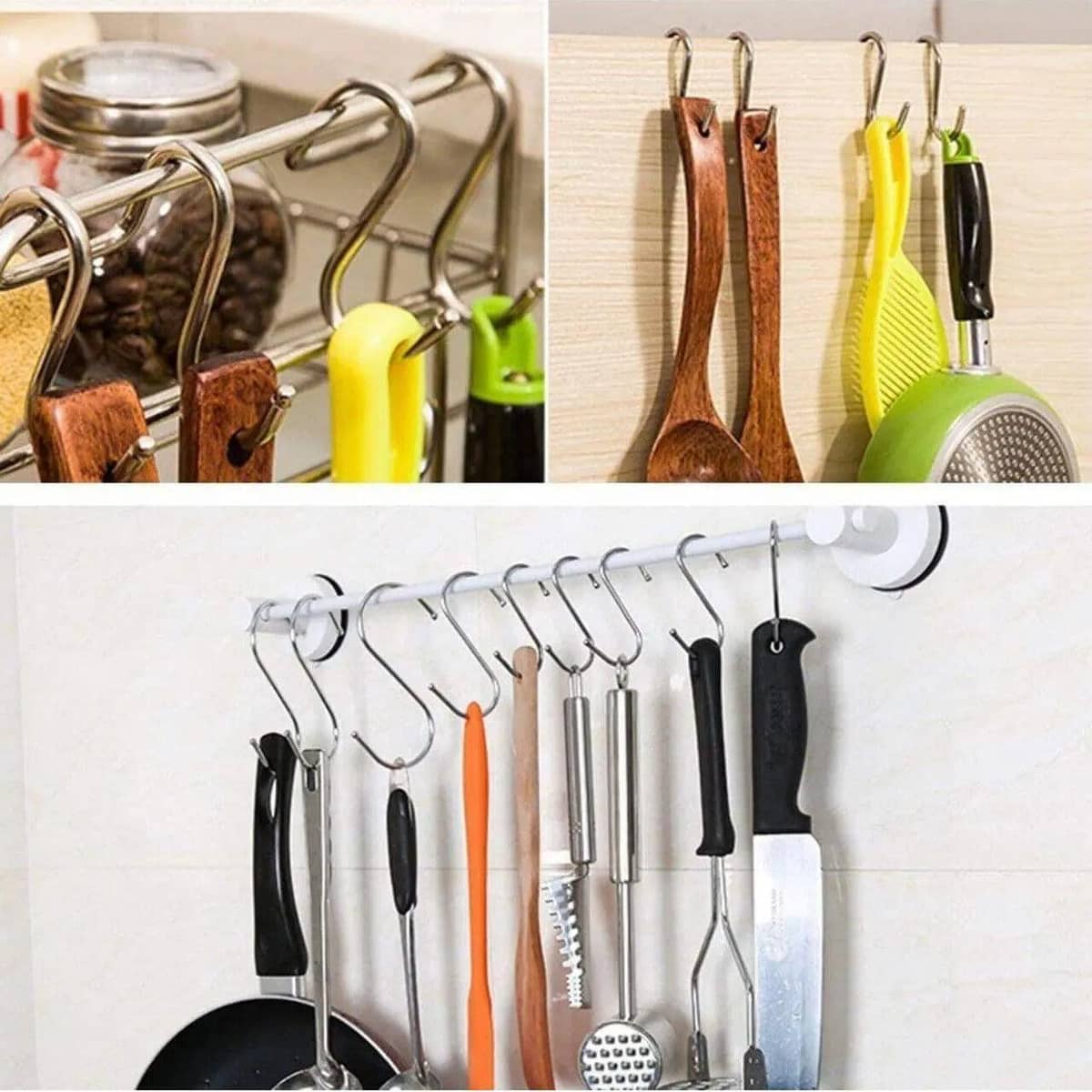 Stainless Steel S Shape Hooks - Large 12 cm, Pack of 20 - view 5