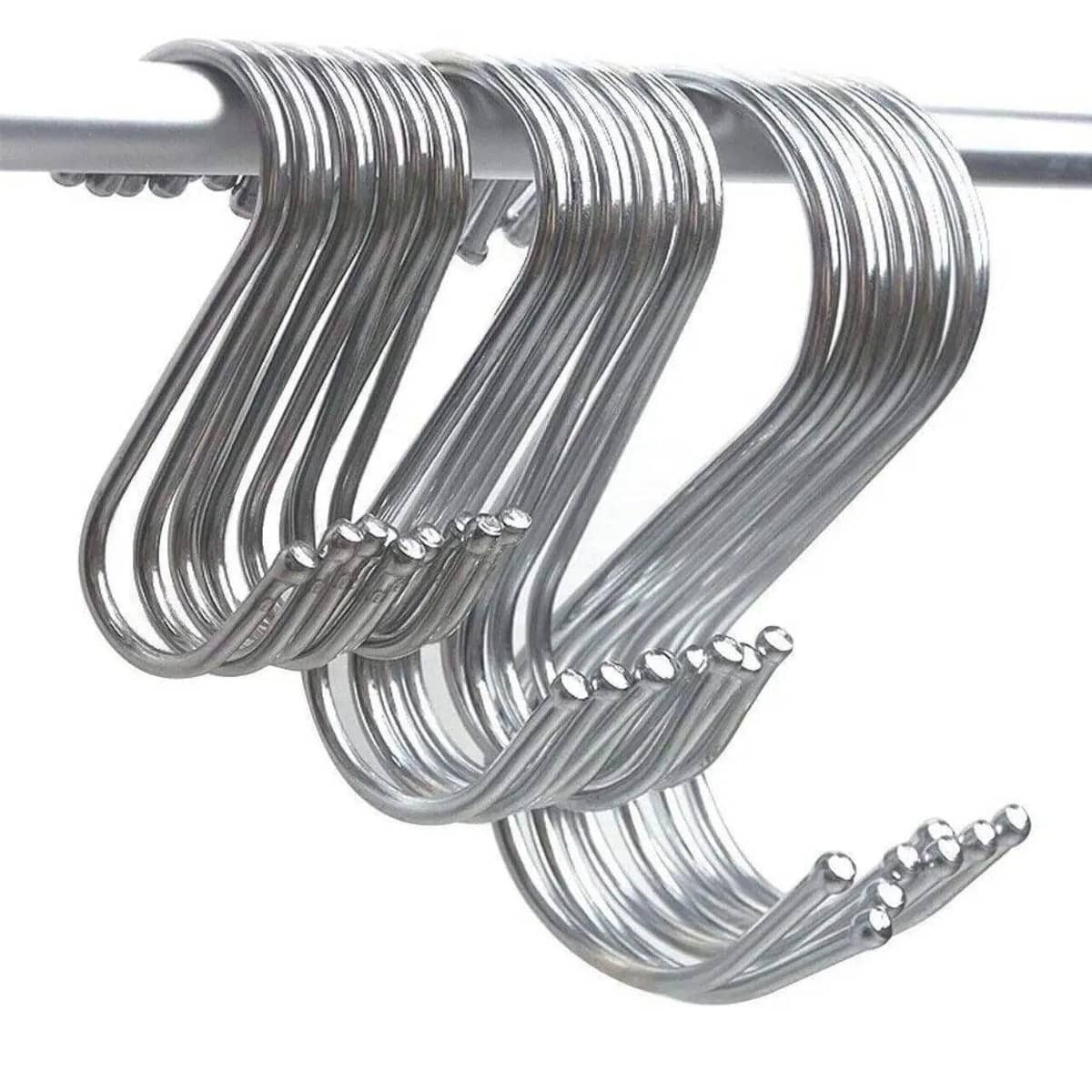 Stainless Steel S Shape Hooks - Large 12 cm, Pack of 5 - view 3