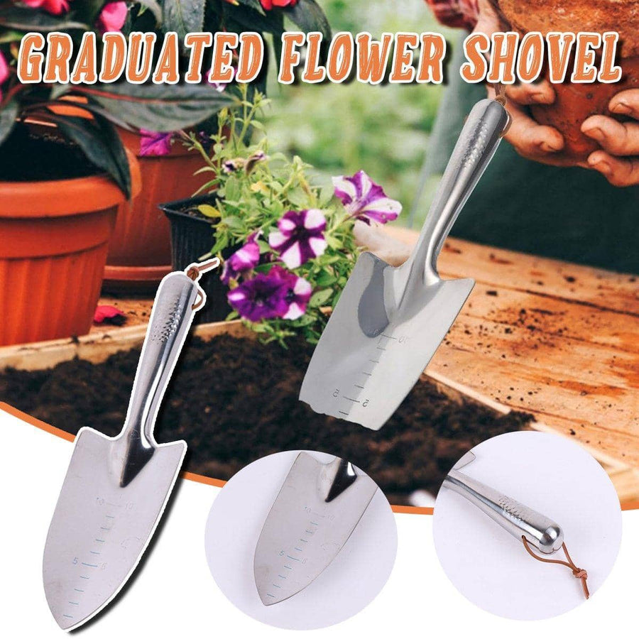 Stainless Steel Scale Spade Gardening Shovel for Succulents and Small Gardens