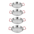 Stainless Steel Seafood Plate with Red Handles - 28 cm Diameter - view 3