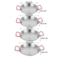 Stainless Steel Seafood Plate with Red Handles - 28 cm Diameter - view 4