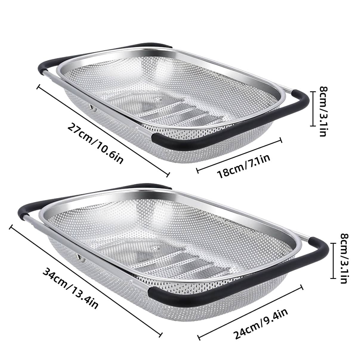 Stainless Steel Sink Basket Drain Rack - Small, 18 x 27 x 8 cm - view 4