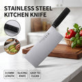 Stainless Steel Slicing Kitchen Knife 315 mm Blade Black Ribbed Handle