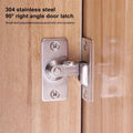 Stainless Steel Sliding Door Lock Hasp, 90 Degree - Silver, Pack of 2 - view 5