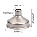 Stainless Steel Small Funnel Set for Hip Flasks and Camping, Pack of 10 - view 3