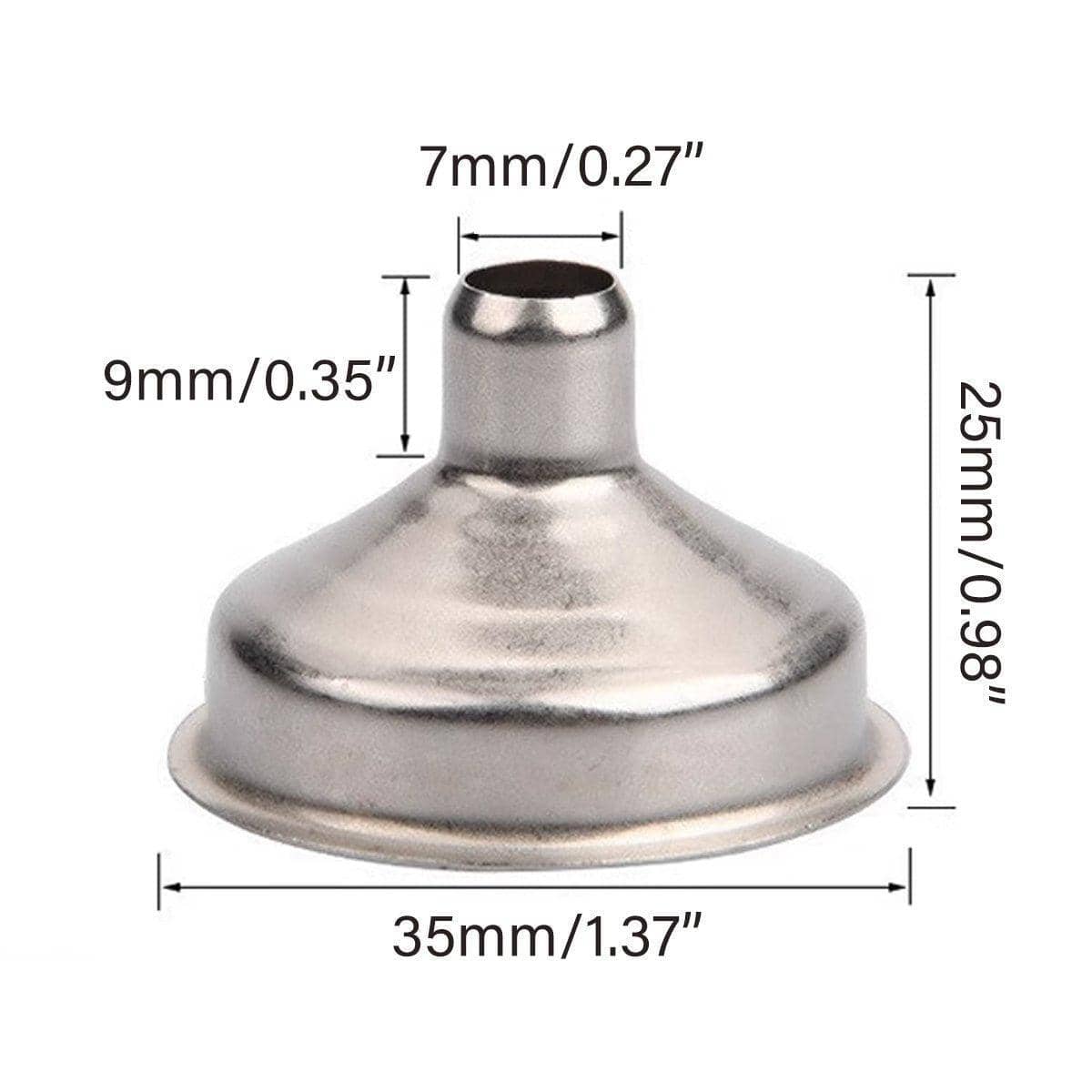 Stainless Steel Small Funnel Set for Hip Flasks and Camping, Pack of 10 - view 3