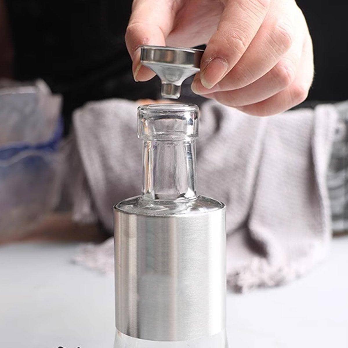Stainless Steel Small Funnel Set for Hip Flasks and Camping, Pack of 10 - view 4