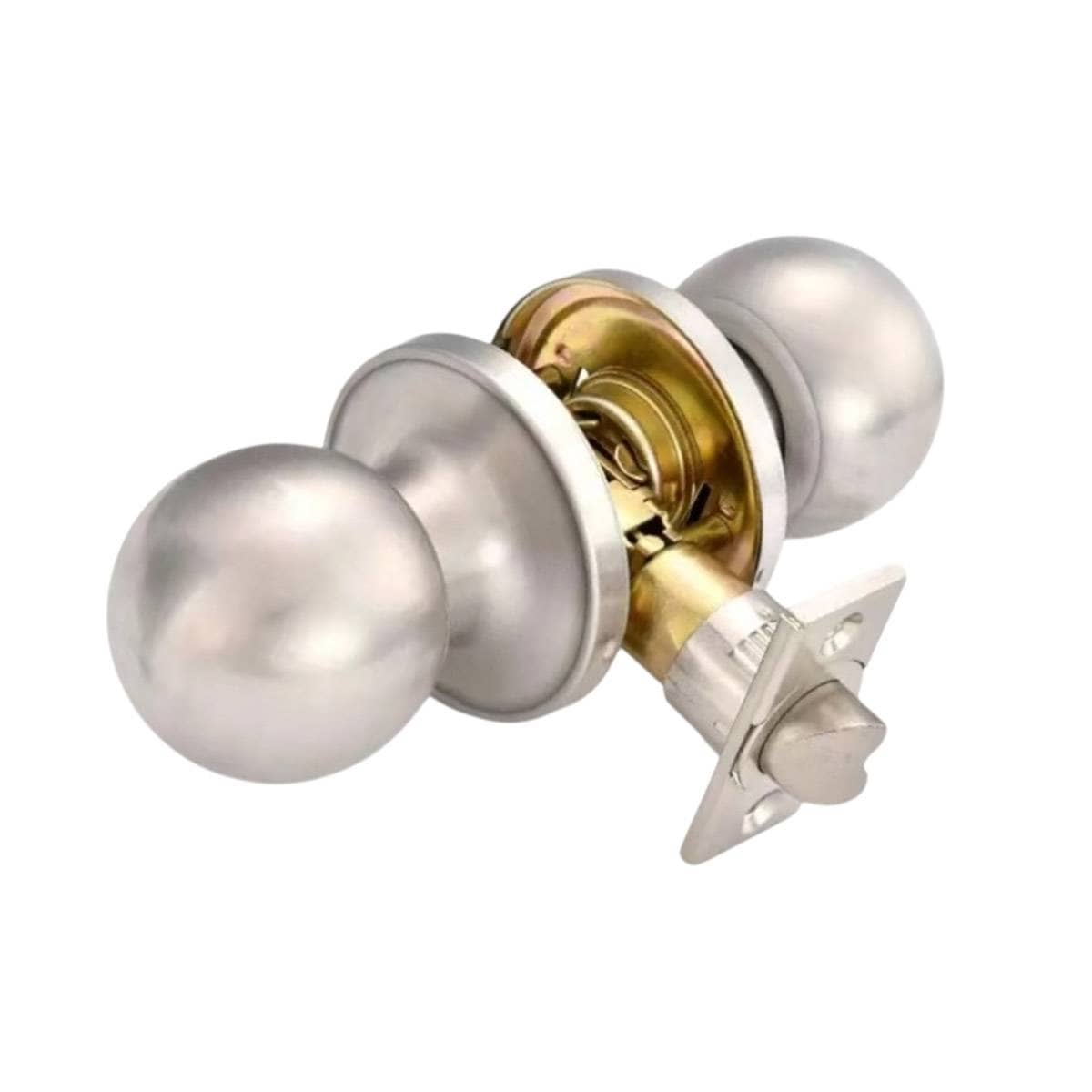Stainless Steel Spherical Door Knob, Keyless Passage - Silver