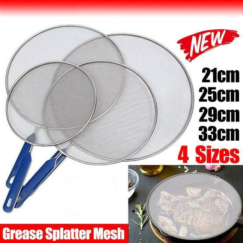 Stainless Steel Splatter Guard Oil Net Pan Splash Cover - 21 cm - view 2