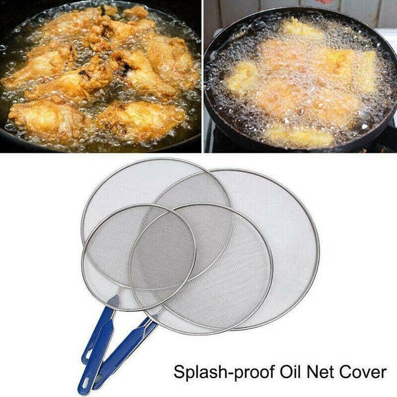 Stainless Steel Splatter Guard Oil Net Pan Splash Cover - 21 cm - view 5