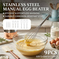 Stainless Steel Spring Whisk Set of 9 in Three Sizes 15.5 to 31 cm