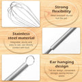 Stainless Steel Spring Whisk Set of 9 in Three Sizes 15.5 to 31 cm - view 4