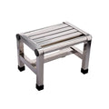 Stainless Steel Square Stool Waterproof Anti Slip Bathroom Stool, Silver - view 2