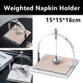 Stainless Steel Square Tabletop Napkin Holder for Kitchen and Restaurant Use