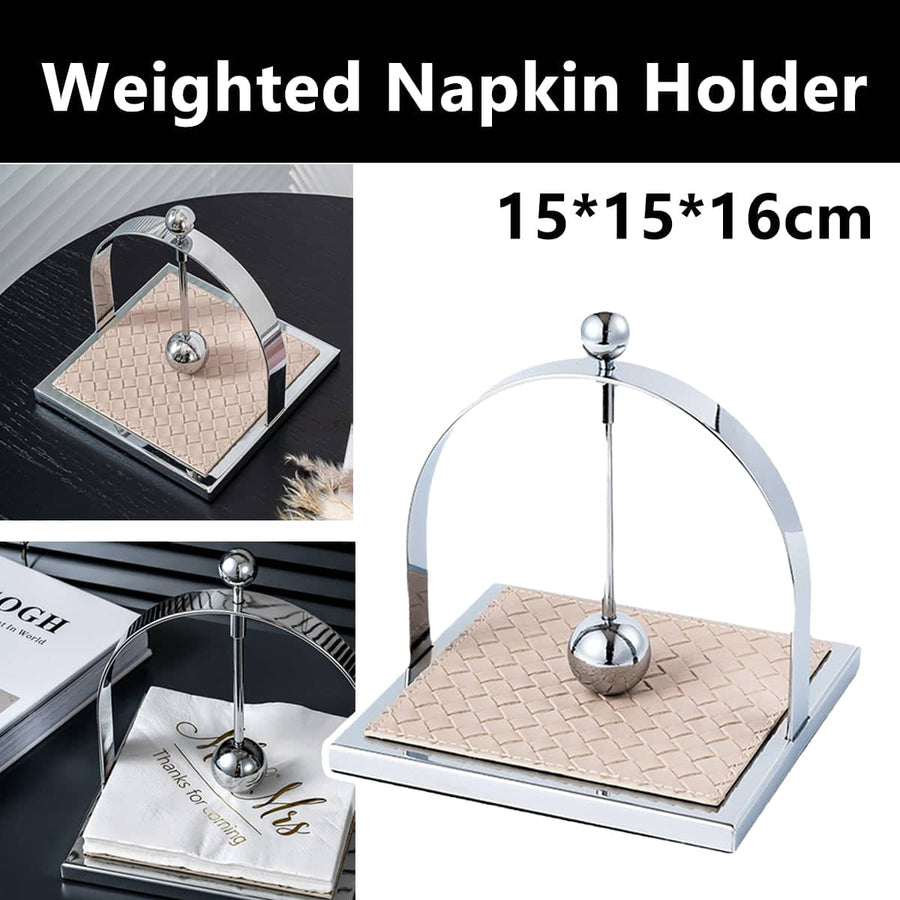 Stainless Steel Square Tabletop Napkin Holder for Kitchen and Restaurant Use