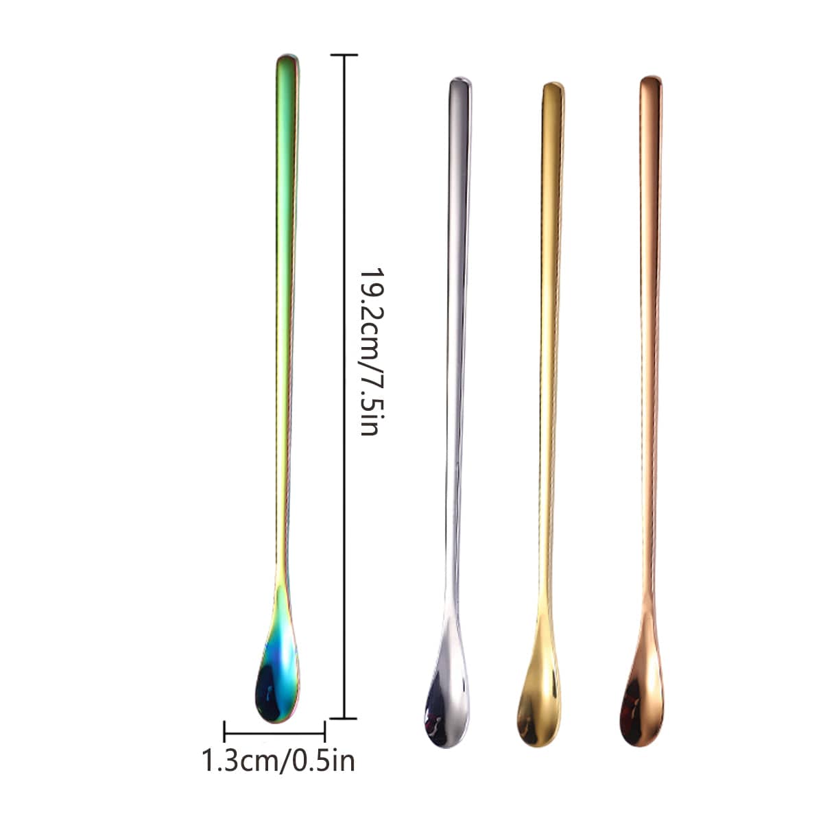 Stainless Steel Stirring Spoons 304 Pack of 16 - Large (192mm) - view 3