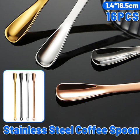 Stainless Steel Stirring Spoons 304 Pack of 16 - Small (165mm)