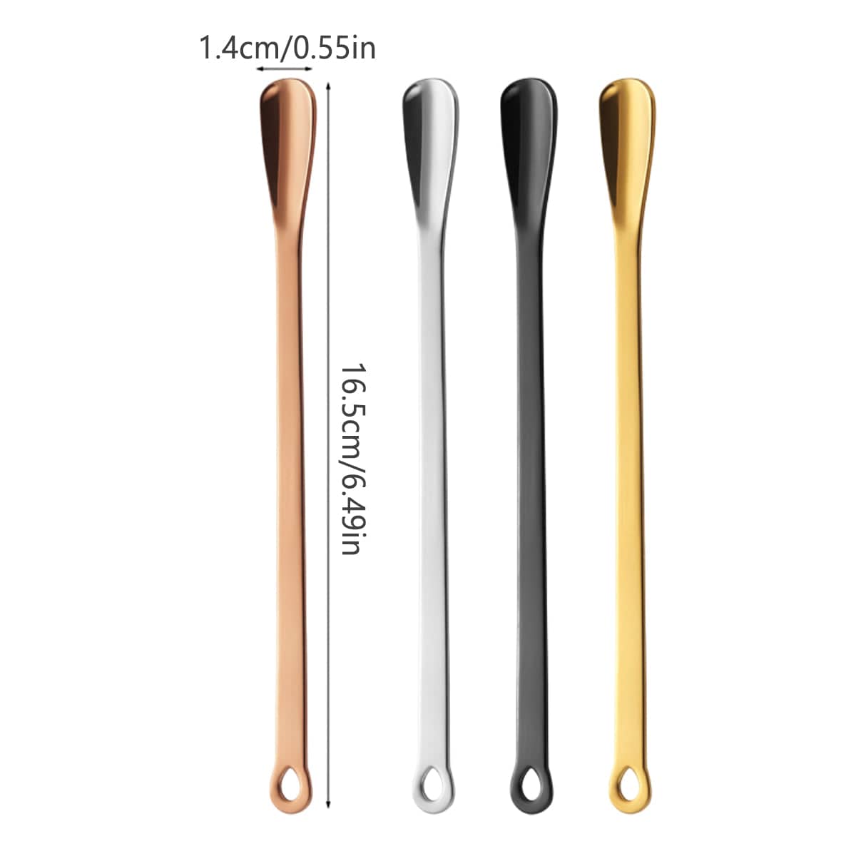 Stainless Steel Stirring Spoons 304 Pack of 16 - Small (165mm) - view 3