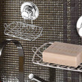 Stainless Steel Suction Cup Soap Dish Rack for Tile and Glass Walls - view 4
