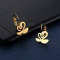 Stainless Steel Swan Dangle Earrings, Bird and Animal Charm Jewellery for Women - view 5