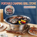 Stainless Steel Table Style Charcoal BBQ Grill for Camping and Picnics