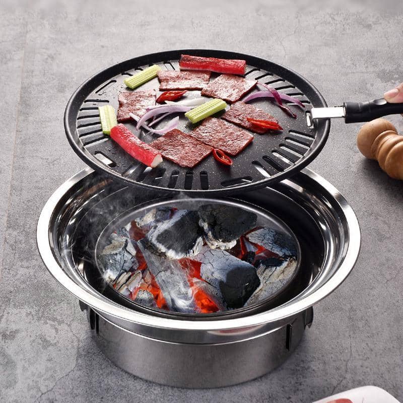 Stainless Steel Table Style Charcoal BBQ Grill for Camping and Picnics - view 5