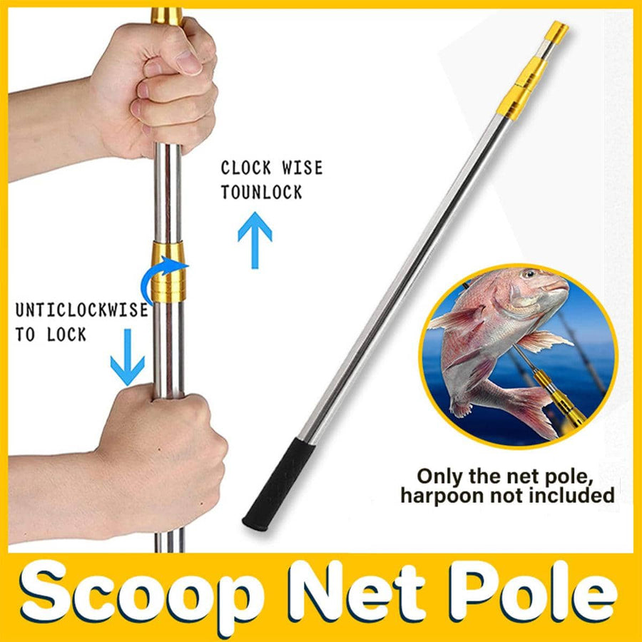 Stainless Steel Telescopic Mesh Rod - 137 cm Extendable Handle