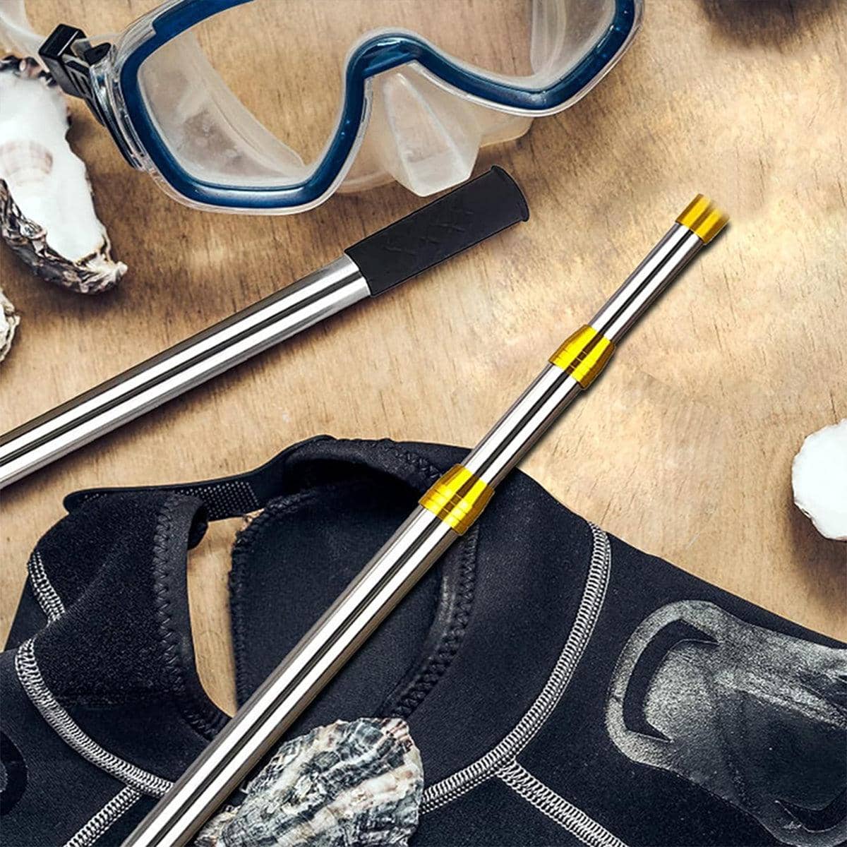 Stainless Steel Telescopic Mesh Rod - 137 cm Extendable Handle - view 4