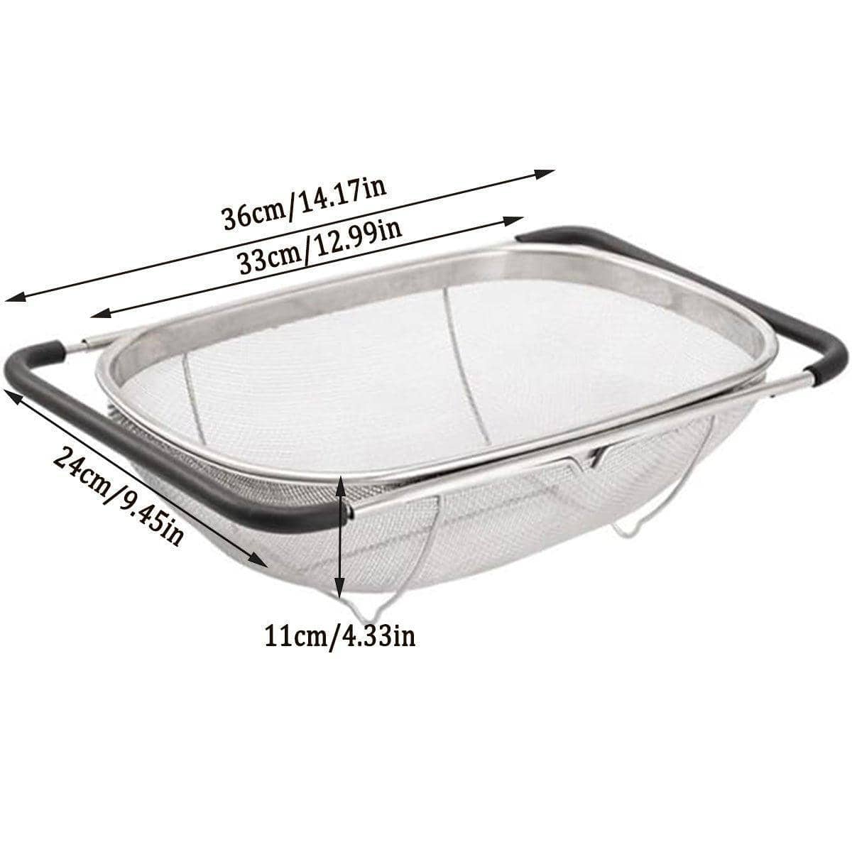 Stainless Steel Telescopic Sink Basket Strainer for Fruit and Vegetables - view 3