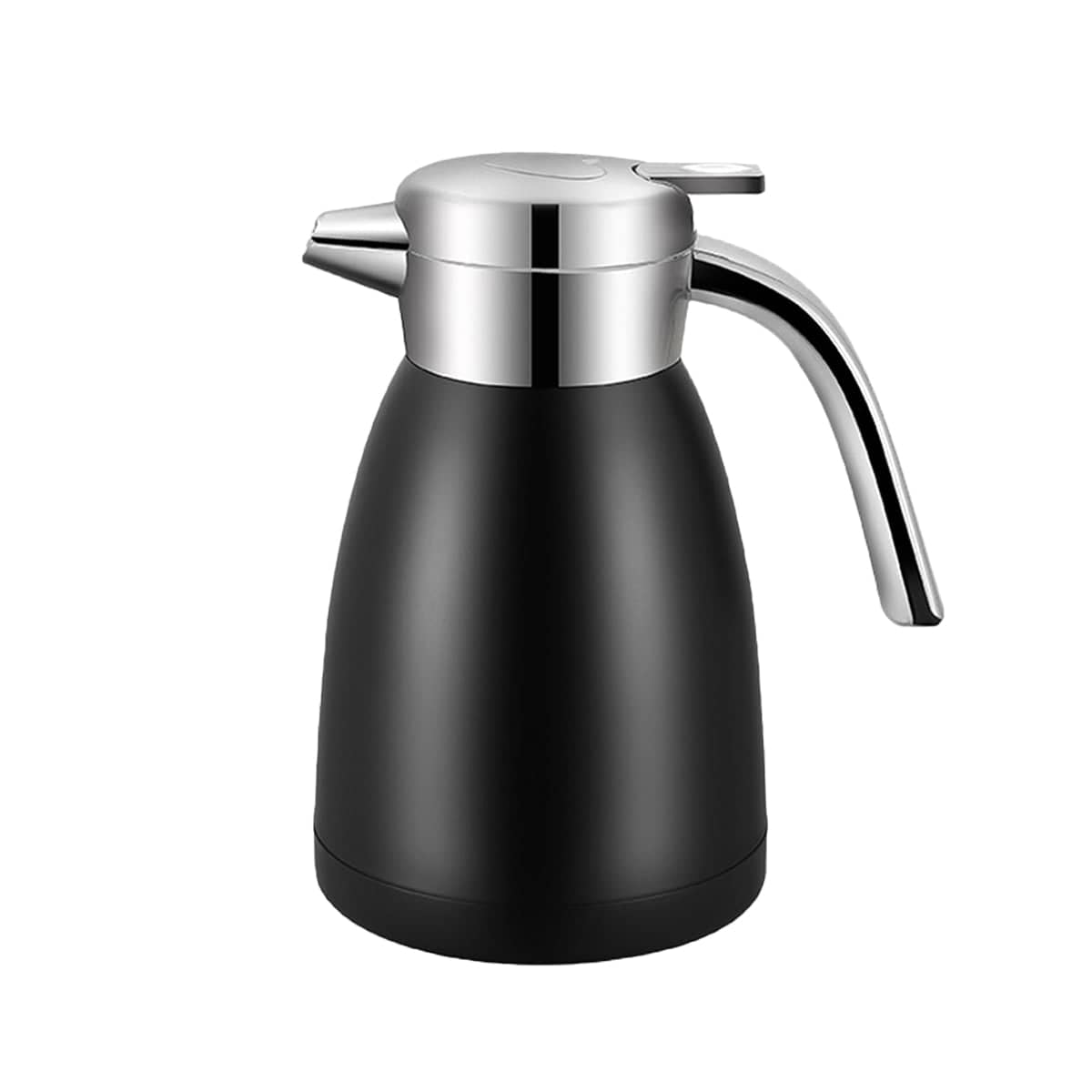 Stainless Steel Thermos Flask and Teapot, 21 cm, Vacuum Insulated - Black