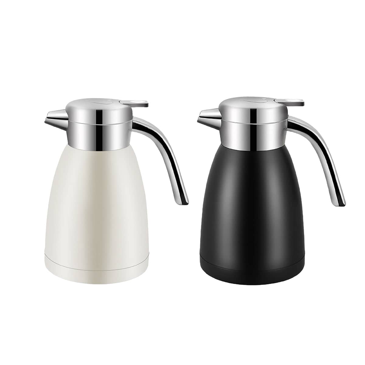 Stainless Steel Thermos Flask and Teapot, 21 cm, Vacuum Insulated - Black - view 3