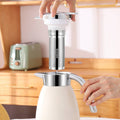 Stainless Steel Thermos Flask and Teapot, 21 cm, Vacuum Insulated - White - view 5