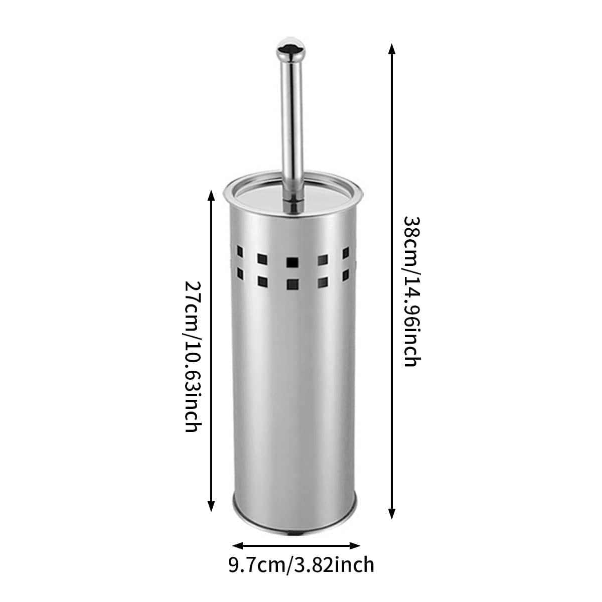Stainless Steel Toilet Brush Set with Long Handle and Holder, Pack of 2 - view 3