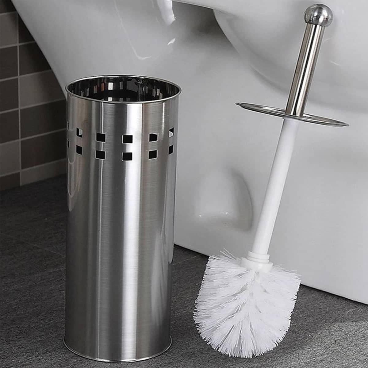 Stainless Steel Toilet Brush Set with Long Handle and Holder, Pack of 2 - view 4