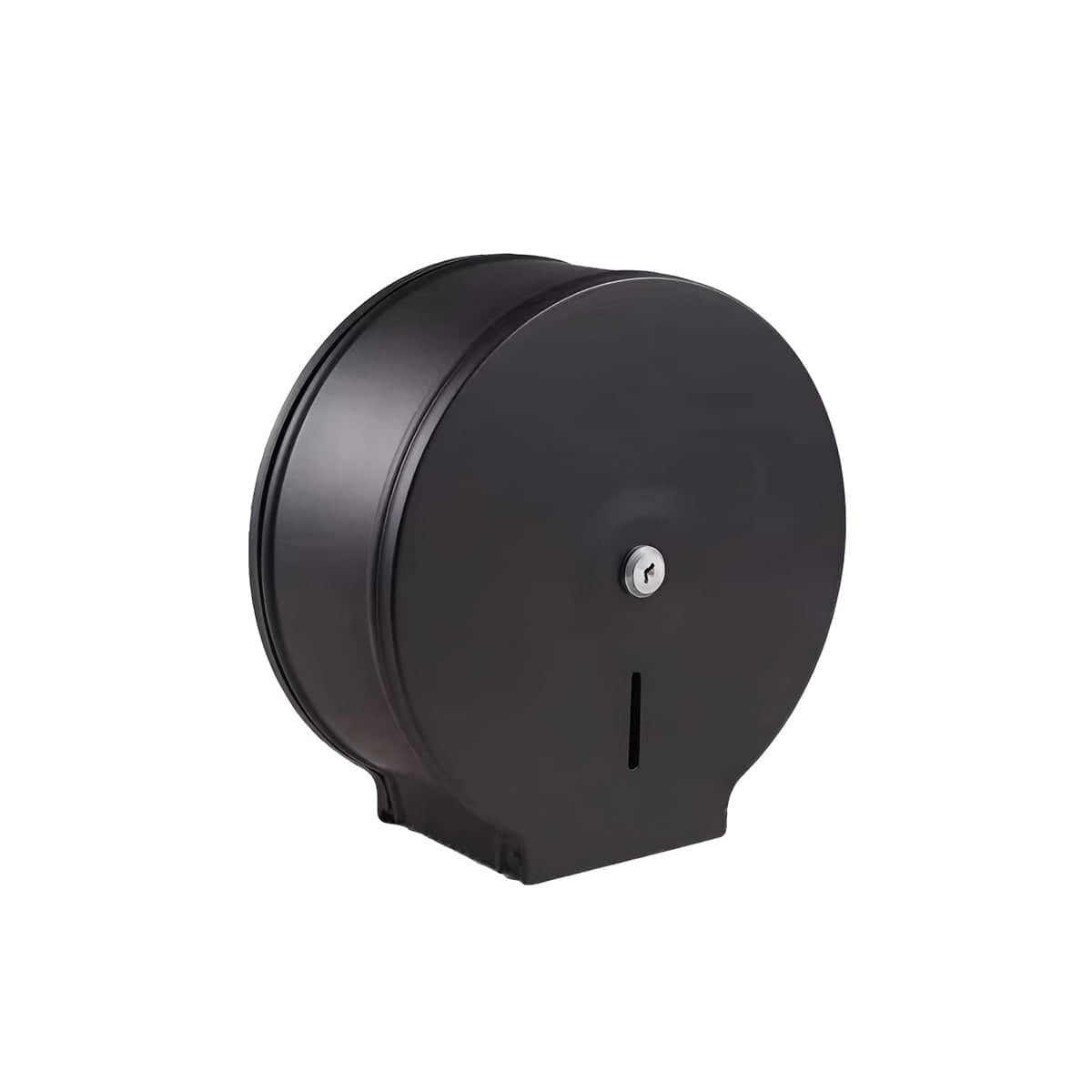 Stainless Steel Toilet Paper Roll Box with Window, Hotel Restroom - Black