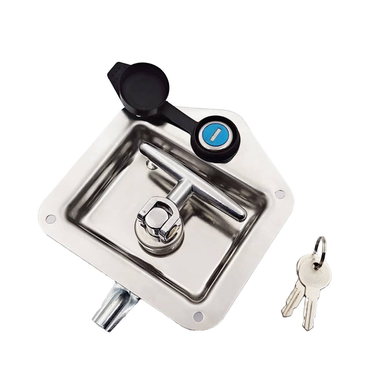 Stainless Steel Toolbox Lock for Car Trailer, Silver - view 2