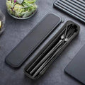 Stainless Steel Travel Cutlery Set with Straws and Case, 8 Piece - Rose Gold - view 4