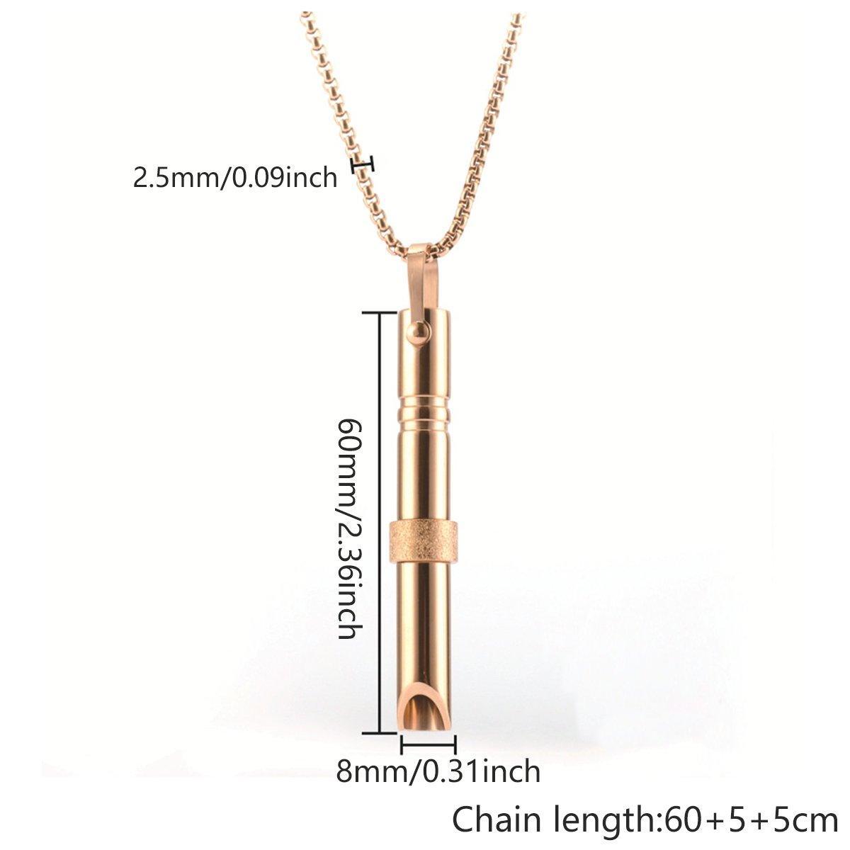 Stainless Steel Tube Pendant Necklace - Black - view 4