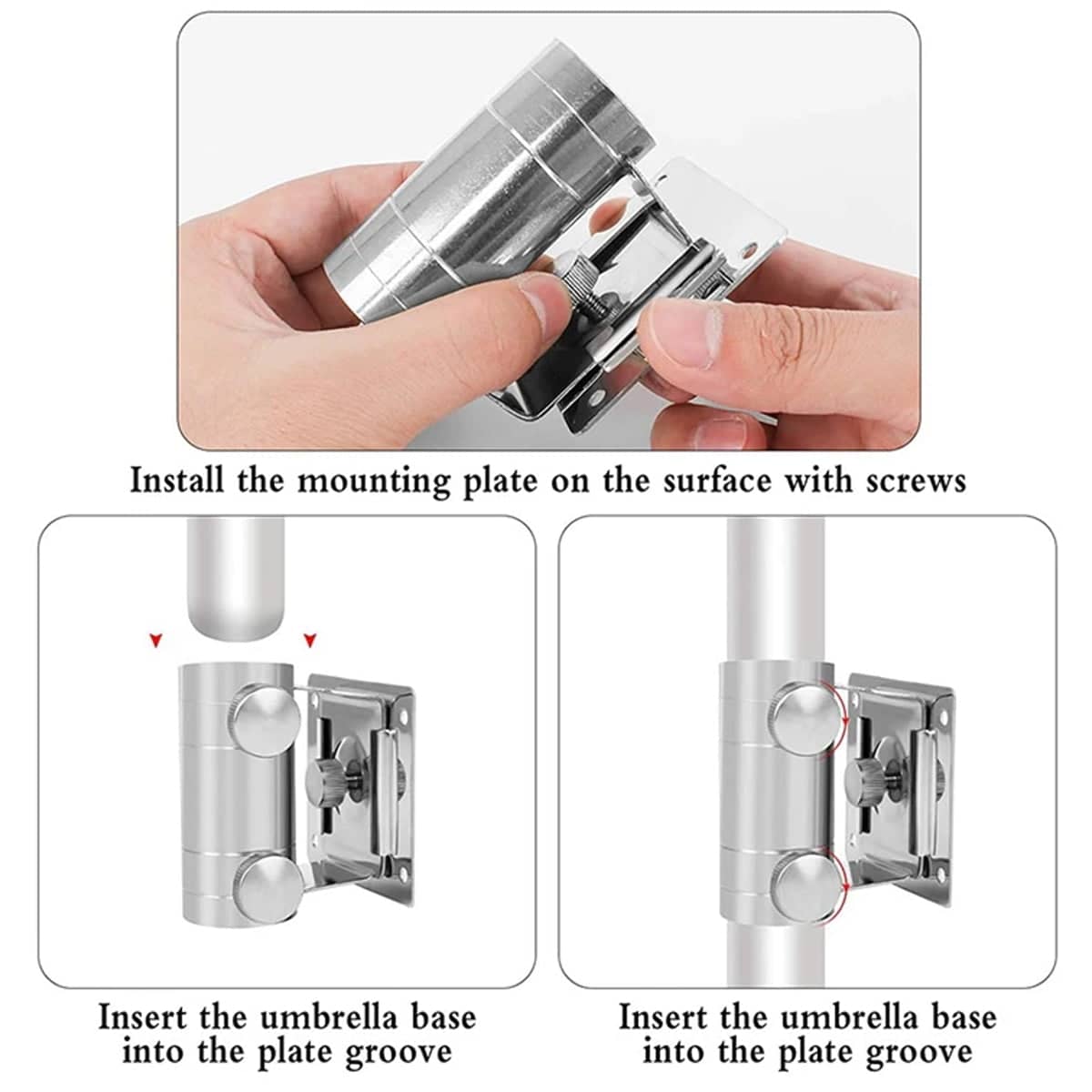 Stainless Steel Umbrella Holder Bracket for Fishing Boxes - view 5