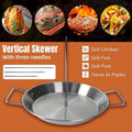 Stainless Steel Vertical Skewer Grill Pan BBQ Kebab Rack Cooking Tool - view 4