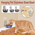 Stainless Steel Wall Mounted Pet Bowl - Blue, 12 cm - view 2