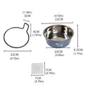 Stainless Steel Wall Mounted Pet Bowl - Red, 12 cm - view 4