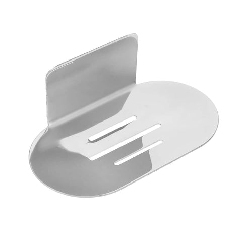 Stainless Steel Wall Mounted Soap Dish with Drainage Slots - No Punching Required