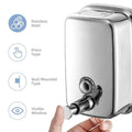 Stainless Steel Wall Mounted Soap Dispenser - 800 ml - view 4