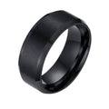 Stainless Steel Wedding Band Ring, 8mm Brushed Finish - US Size 11