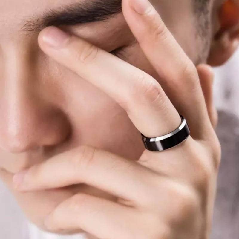 Stainless Steel Wedding Band Ring, 8mm Brushed Finish - US Size 13 - view 3